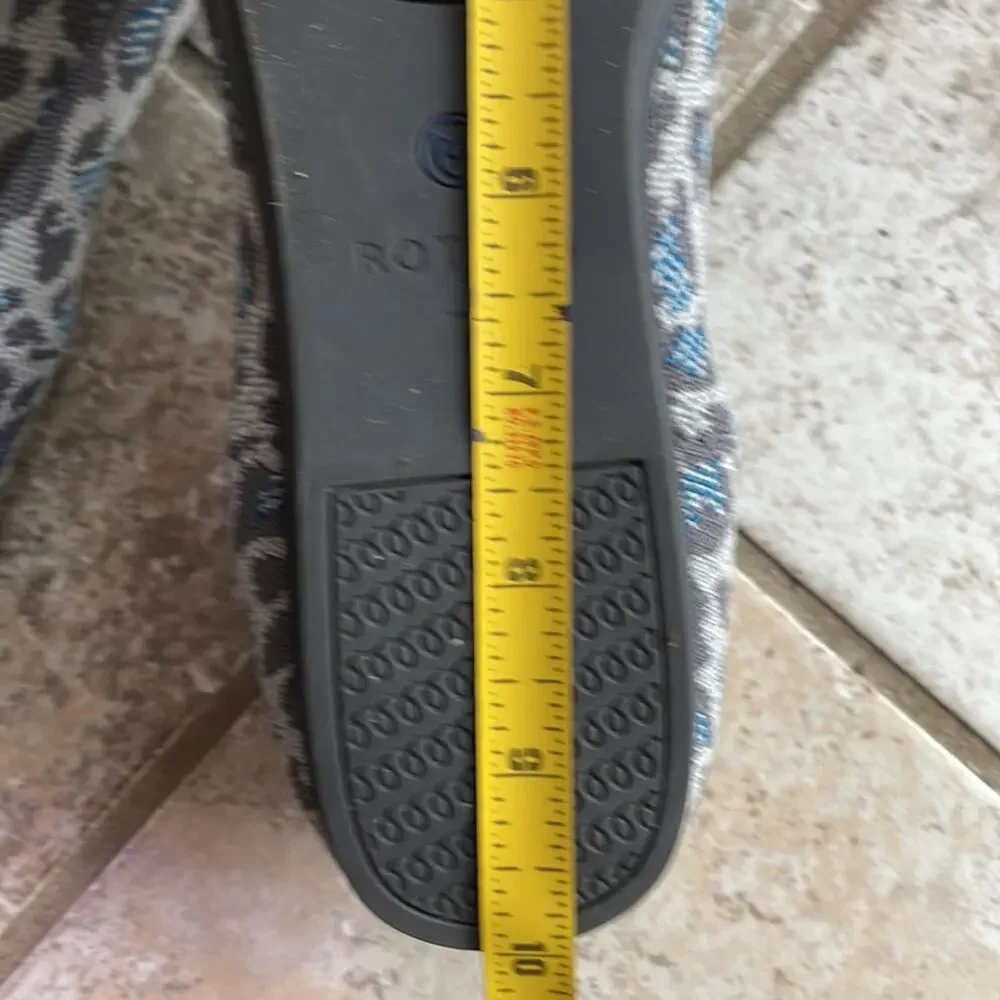 Rothy’s The Flat in Leopard Spotted Grey Blue Ballet Flat